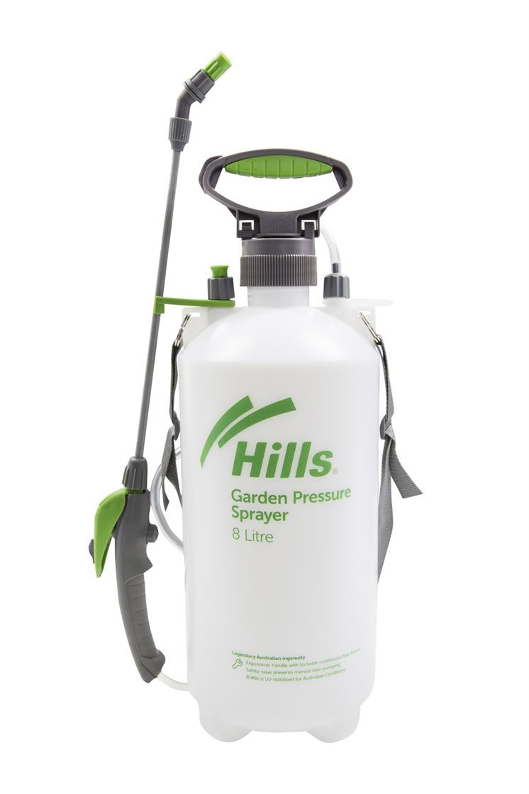 Hills 8L Chemical & Garden Pressure Sprayer 2 Nozzles