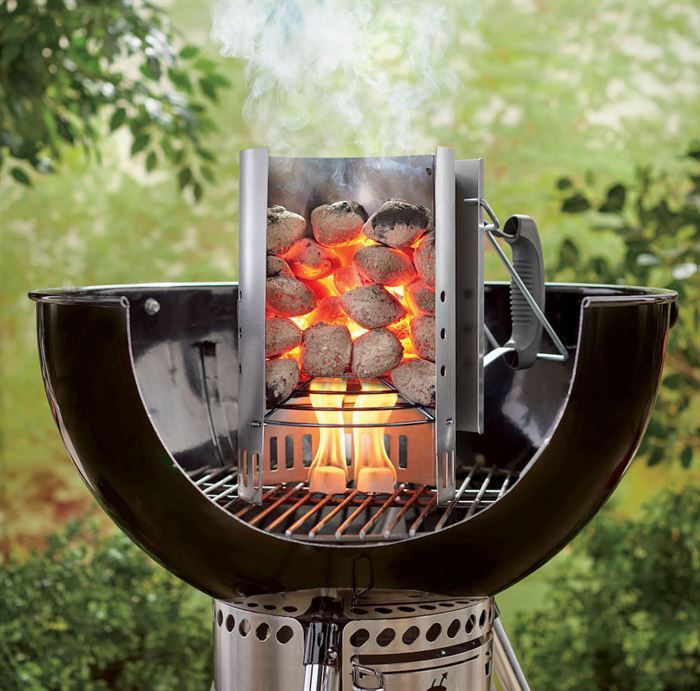 Weber Rapidfire Chimney Starter #7419 BBQ Charcoal Quick Lighter 