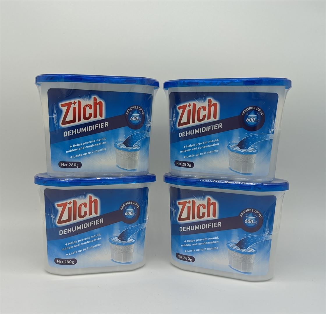 Dehumidifier 280g Zilch 4 Pack (4 x 280g) Mould / Mildew Preventative