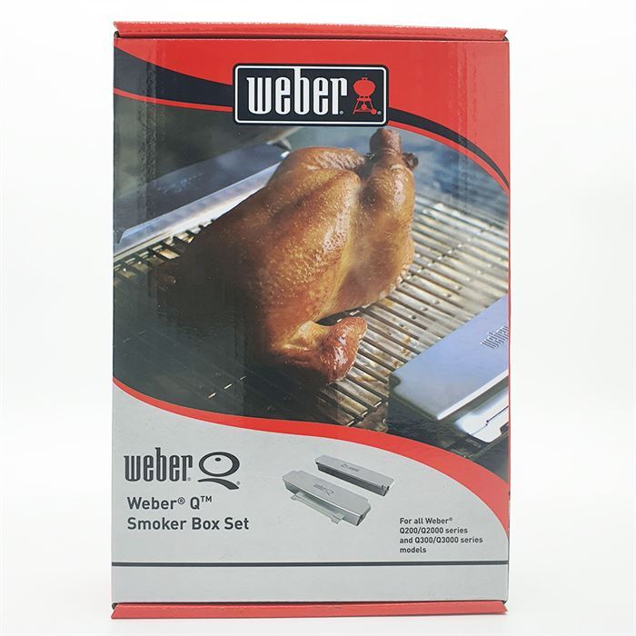 Weber Q BBQ Smoker Box Set Stainless Steel #991156