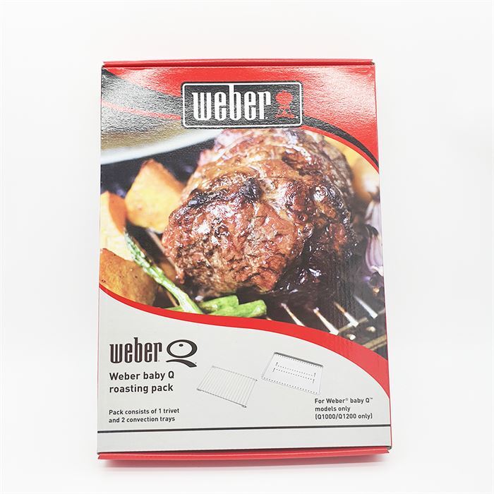 Weber BBQ Roasting Pack Q1000 #991160 BabyQ Trivet & Convection Trays