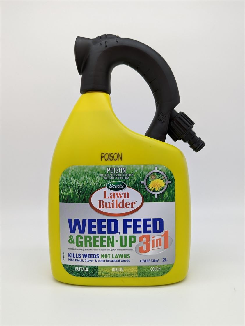 Scotts Lawn Builder Weed, Feed & Green Up 3in1 RTU Hose on 2L (Buffalo Safe)