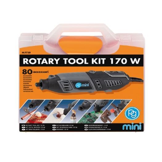 Rotary Tool Kit High Torque 170w + 80pc Accessory case PG Mini