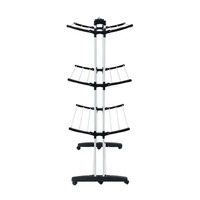 3 Tier Clothes Airer Foldable with Extension Rail Portable Mobile Tower Airer 