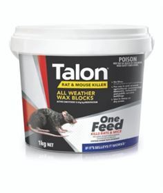 Talon Rat and Mouse Killer All Weather Wax Blocks 1kg One Feed