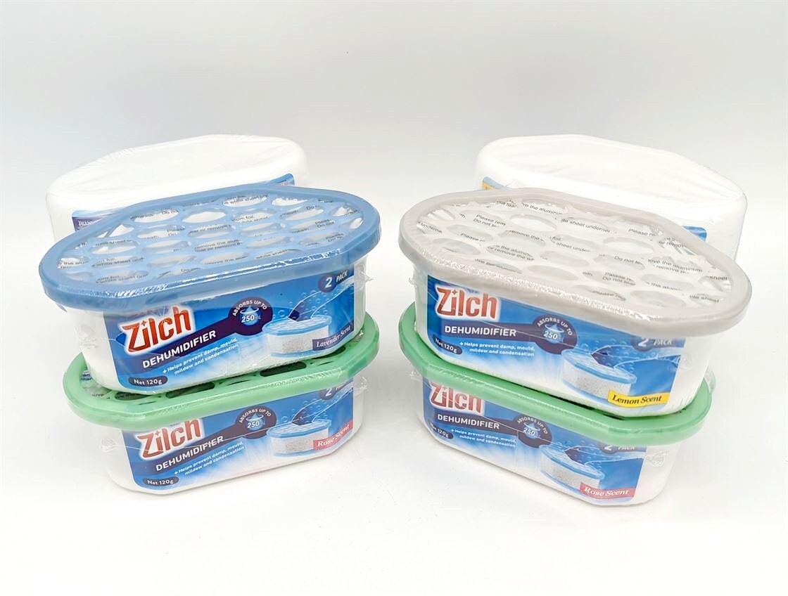 Zilch Dehumidifier Dampness absorber 8 Pack (4 x 2 Pack 120g Bag) Mould / Mildew Preventative