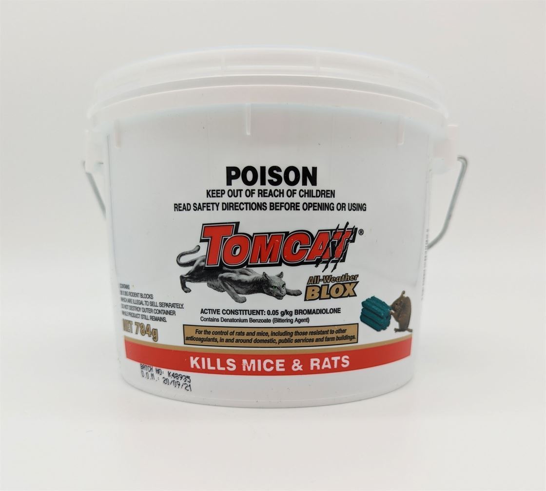 Tomcat All-Weather Blox Rat & Mouse Killer 784g Rodent Bait Blocks