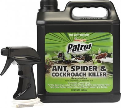 Amgrow Patrol Ant, Spider & Cockroach Killer 4L RTU 