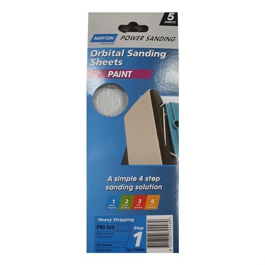 Orbital Sanding Sheet Painting 93x230 For 1/3 Sheet Sanders 5 Pack