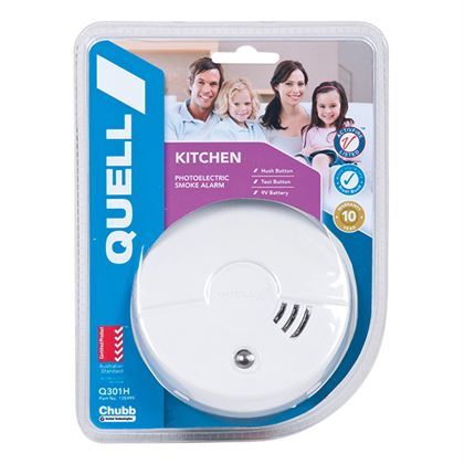 Photoelectric Smoke Alarm Quell Q301H Kitchen 9V Battery Smoke Detector