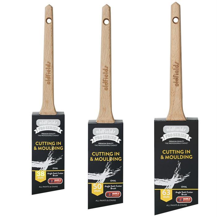 Oldfields Pro Series Paint Brush Sash Cutter Premium Combo 38, 50, 63mm