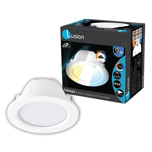 Lusion Downlight 9w Trimax LED 3 colour changing dimmable downlight
