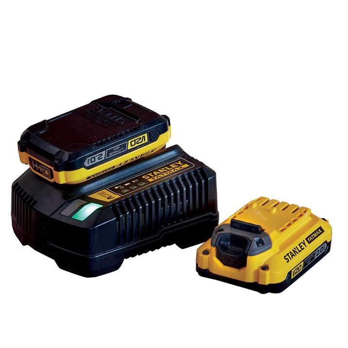 Stanley FatMax V20 Series 18v 2x 2.0Ah Battery and Charger Kit
