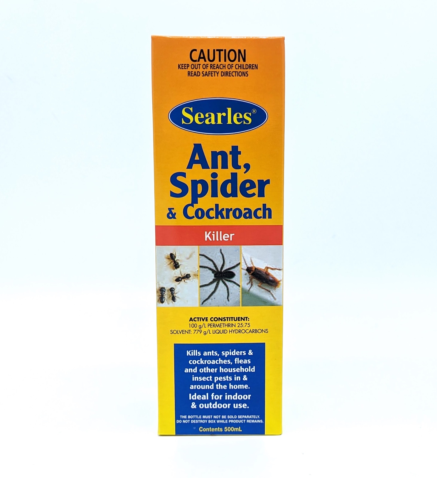 Searles Ant, Spider & Cockroach Killer Concentrate 500ml Indoor & Outdoor