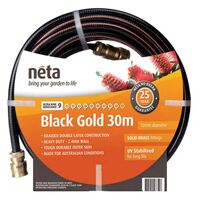 Neta Black Gold Fitted Garden Hose 30m x 12mm