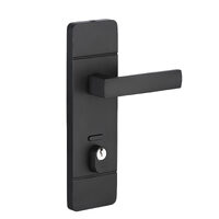Touch Plus Leverset One Touch Lock Security Entrance Set - Matte Black
