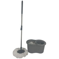 Spin Mop Stainless Steel Handle with 2 Microfibre mop Heads Buy Right