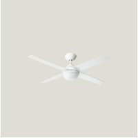 HPM Inspire Ceiling Fan White Plywood with LED Light 1220mm Ultra Quiet Fan
