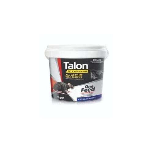 Talon Rat and Mouse Killer All Weather Wax Blocks 1kg One Feed