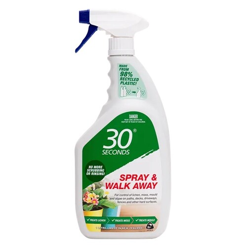 30 Seconds Spray & Walk Away 1L RTU Lichen, Moss & Algae Killer 