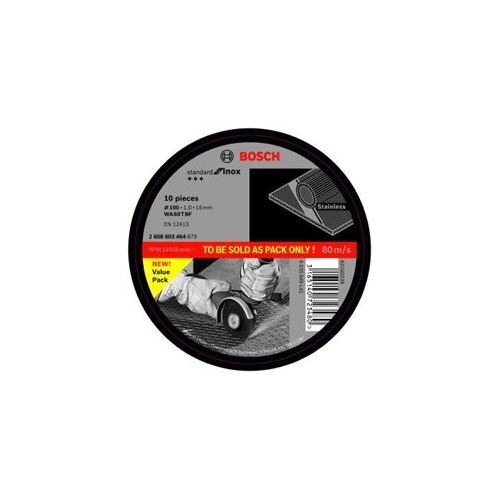 Bosch Inox Cutting Disc 105mm (4") x 1.0 x 16mm 10PK Ultra Thin for Stainless Steel