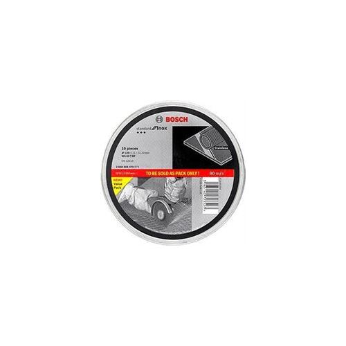 Bosch Inox Cutting Disc 125mm (5") x 1.0 x 22.2mm 10PK Ultra Thin for Stainless Steel