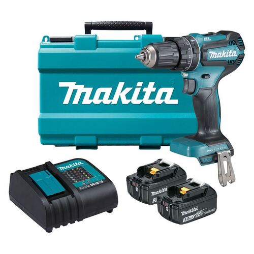 Makita 18V 3.0Ah Brushless Hammer drill kit - Battery, Charger and Carry Case